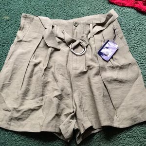 Olive green shorts